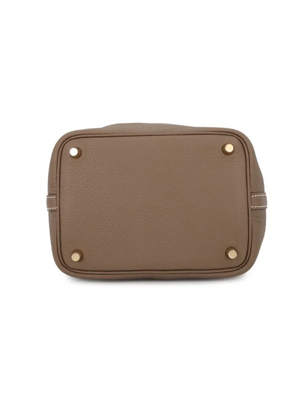Hermes Handbag Picotin Lock PM Etoupe Gold Taurillon Clemence Tote